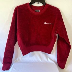 Champion Waffle Textured Sweatshirt Maroon